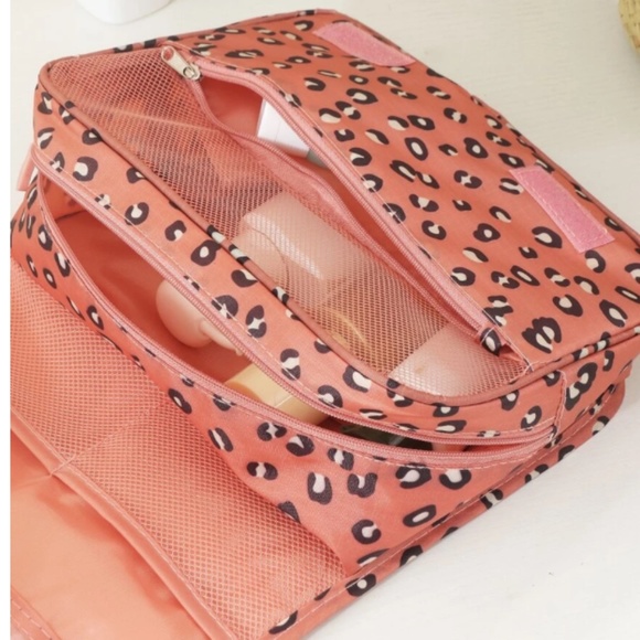 Pink Leopard Print Travel Toiletry Bag - Picture 4 of 5